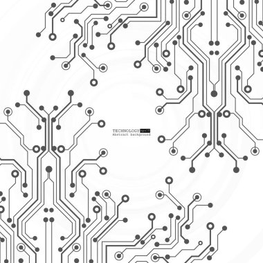 Devre kartı, teknolojik altyapı. Vektör çizim. EPS 10.