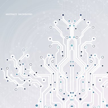 Devre kartı, teknolojik altyapı. Vektör çizim. EPS 10.