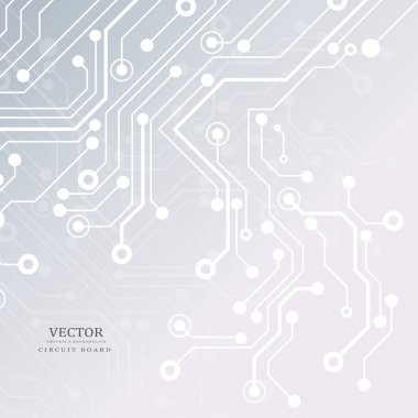 Devre kartı, teknolojik altyapı. Vektör çizim.