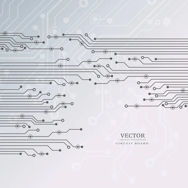 Circuit imprimé, fond technologique. Illustration vectorielle . — Image vectorielle