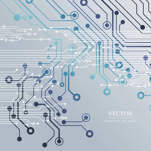 Circuit imprimé, fond technologique. Illustration vectorielle . — Image vectorielle