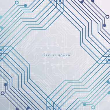 Devre kartı, teknolojik altyapı. Vektör çizim. EPS 10.