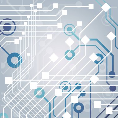 Devre kartı, teknolojik altyapı. Vektör çizim. EPS 10.