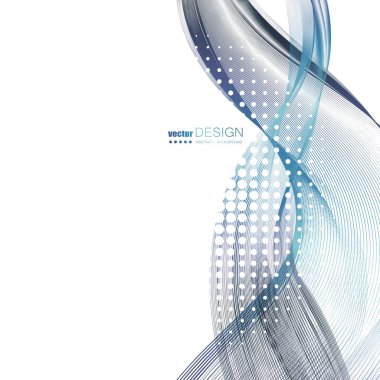 Renkli, dalgalı çizgilerle arka. Zarif dalga tasarım. Vektör teknolojisi.