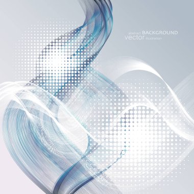 Renkli, dalgalı çizgilerle arka. Zarif dalga tasarım. Vektör teknolojisi.