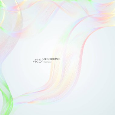 Renkli, dalgalı çizgilerle arka. Zarif dalga tasarım. Vektör teknolojisi.
