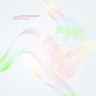 Renkli, dalgalı çizgilerle arka. Zarif dalga tasarım. Vektör teknolojisi.