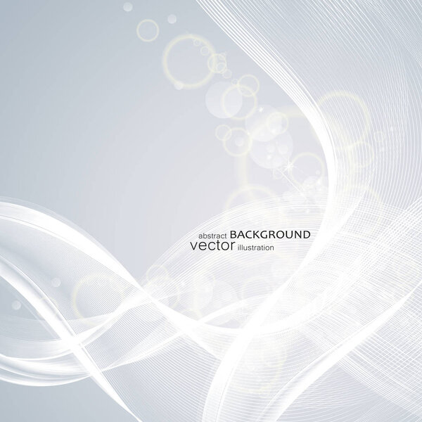 Abstract background with colorful waves. Vector.