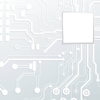Vektör devre kartı çizim. Soyut teknoloji.