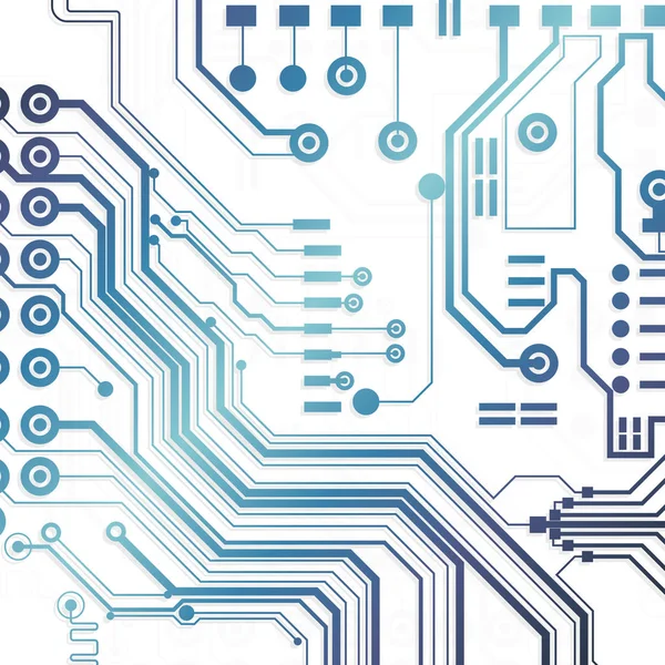 Vektor Áramköri Illusztráció Absztrakt Technológia — Stock Vector