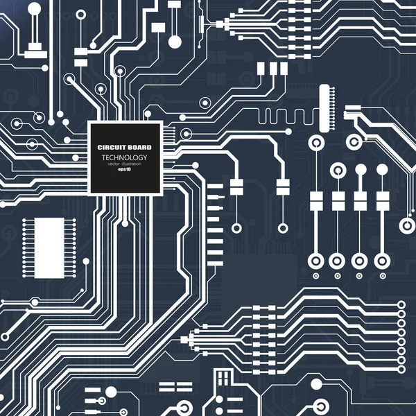 Ilustración Placa Circuito Vectorial Tecnología Abstracta — Archivo Imágenes Vectoriales