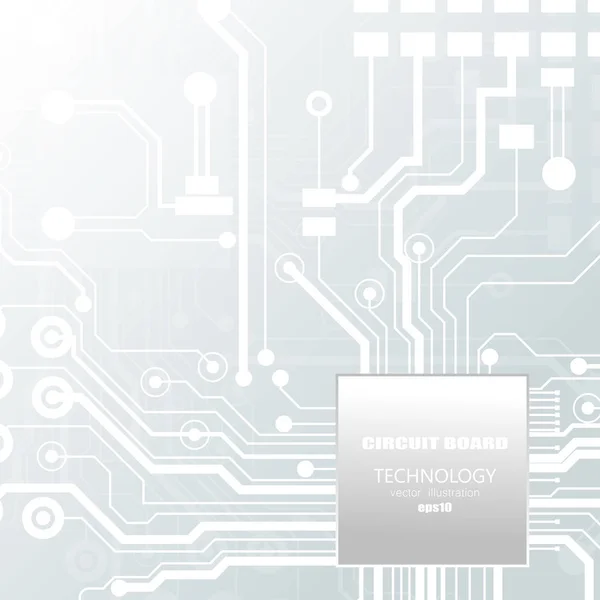 Ilustración Placa Circuito Vectorial Tecnología Abstracta — Archivo Imágenes Vectoriales