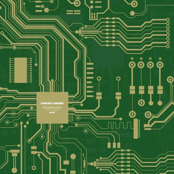 Ilustración Placa Circuito Vectorial Tecnología Abstracta — Archivo Imágenes Vectoriales