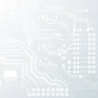 Vektör devre kartı çizim. Soyut teknoloji.