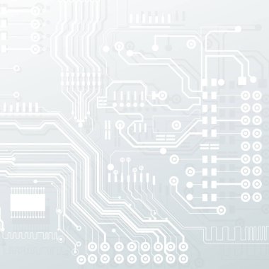 Vektör devre kartı çizim. Soyut teknoloji.