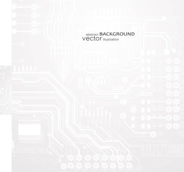 Vektör devre kartı çizim. Soyut teknoloji.