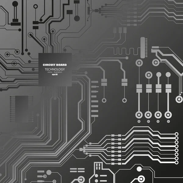 Illustration Carte Circuit Vectoriel Technologie Abstraite — Image vectorielle