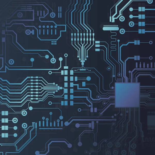 Illustrazione Circuito Vettoriale Tecnologia Astratta — Vettoriale Stock