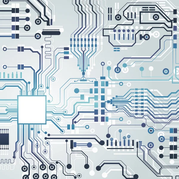 Ilustración Placa Circuito Vectorial Tecnología Abstracta — Archivo Imágenes Vectoriales