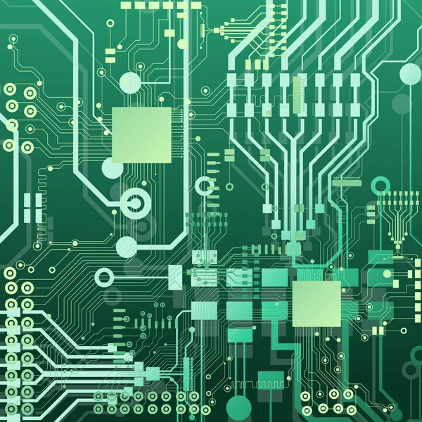 Vectorillustratie Printplaat Abstracte Technologie Microchip Achtergrond — Stockvector