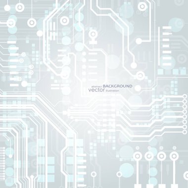 Vektör devre kartı çizim. Soyut teknoloji. Mikroçip arka plan.