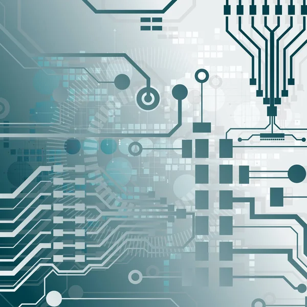 Illustration Carte Circuit Vectoriel Technologie Abstraite Fond Micropuce — Image vectorielle