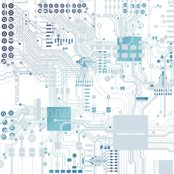 Ilustração Placa Circuito Vetorial Tecnologia Abstrata Microchip Fundo — Vetor de Stock