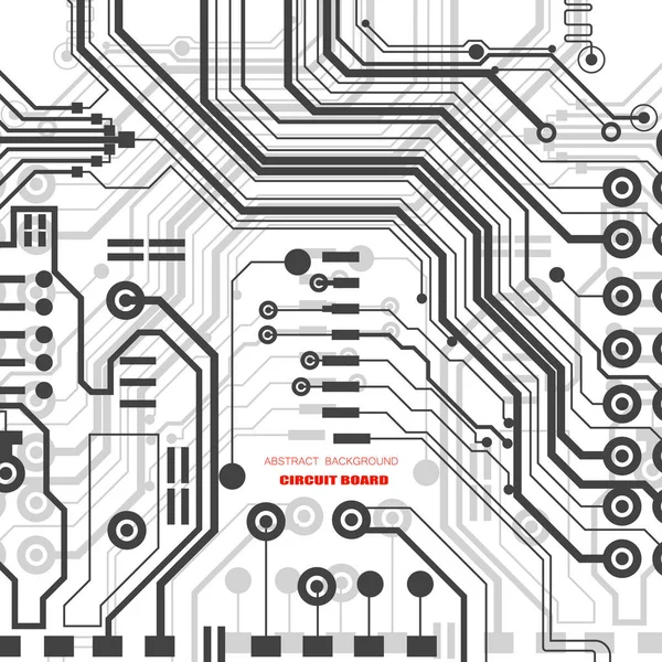 Ilustración Placa Circuito Vectorial Tecnología Abstracta Fondo Microchip — Archivo Imágenes Vectoriales