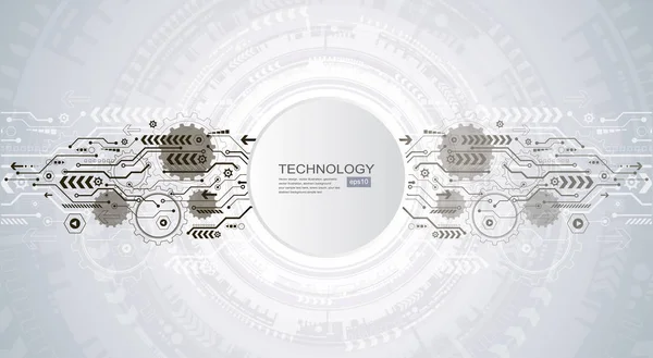 Contexte Technologique Abstrait Avec Divers Éléments Technologiques Structure Motif Technologie — Image vectorielle