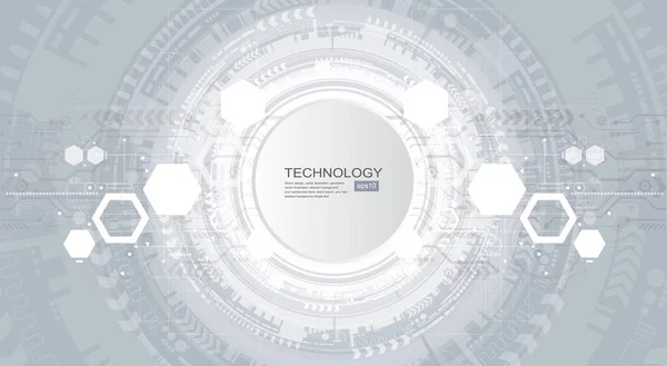 Contexto Tecnológico Abstrato Com Vários Elementos Tecnológicos Estrutura Padrão Pano —  Vetores de Stock