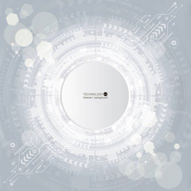 Teknolojik arka plan çeşitli teknolojik elemanları ile. Yapısı desen teknoloji zemin. Vektör