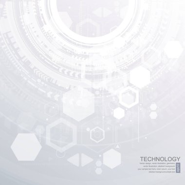 Teknolojik arka plan çeşitli teknolojik elemanları ile. Yapısı desen teknoloji zemin. Vektör