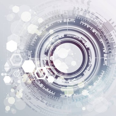 Teknolojik arka plan çeşitli teknolojik elemanları ile. Yapısı desen teknoloji zemin. Vektör