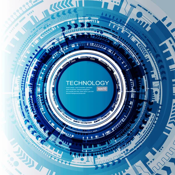 Abstrakter Technologischer Hintergrund Mit Verschiedenen Technologischen Elementen Struktur Muster Technologie — Stockvektor