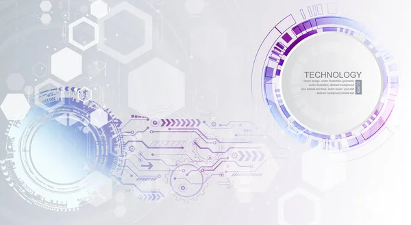 Latar Belakang Teknologi Abstrak Dengan Berbagai Elemen Teknologi Pola Struktur - Stok Vektor