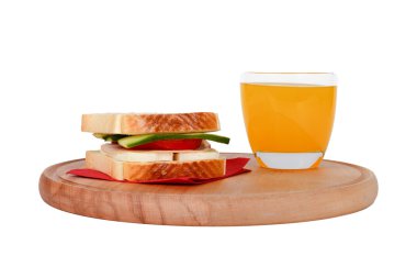 portakal suyu ile sandviç