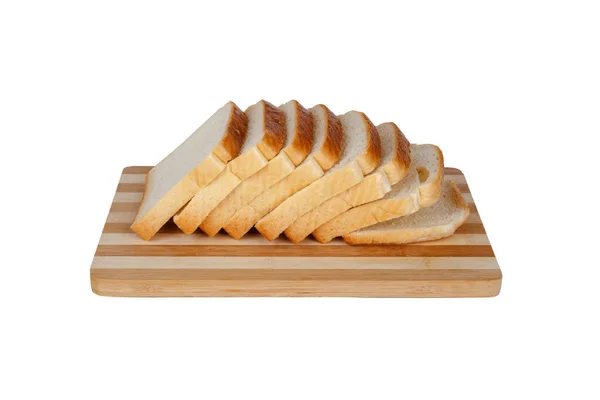 Slices of Toast Bread on Breadboard — Stock Photo, Image