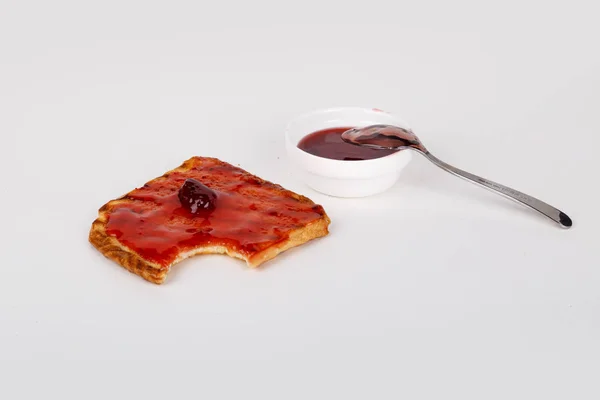 Toasted Bread with Jam — Stock Photo, Image