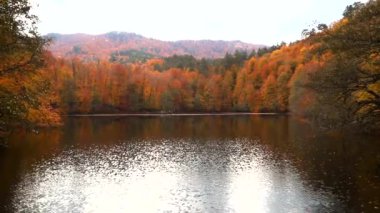 Lake Yedigoller yansıması ile