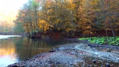 Lake Yedigoller yansıması ile