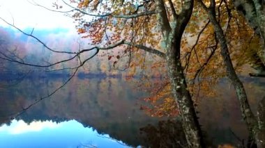 Lake Yedigoller yansıması ile