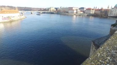 Manzaralı Prag'daki Charles Bridge