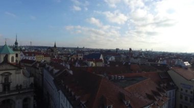Panoramik üzerinden Prag eski şehir Köprüsü Kulesi