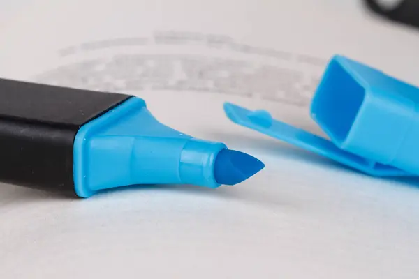 Gedetailleerde blauwe Higlighter Pen — Stockfoto