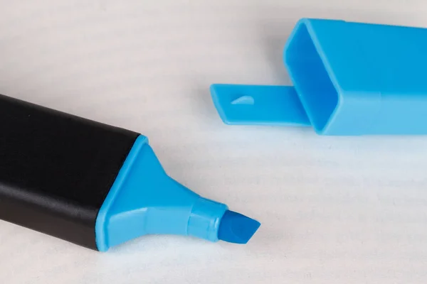 Detailed Blue Higlighter Pen — Stock Photo, Image