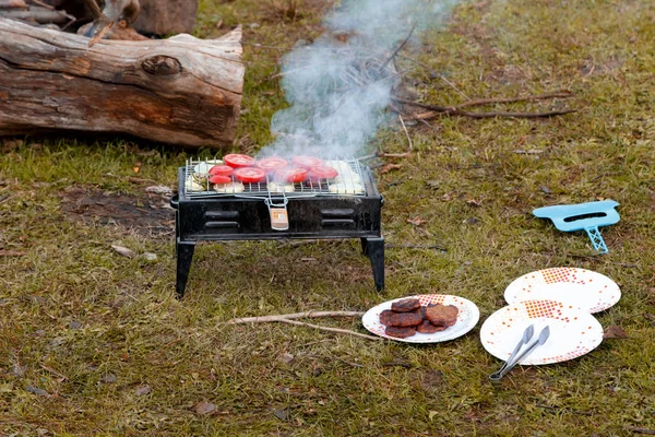 Grill grill med grønnsaker – stockfoto