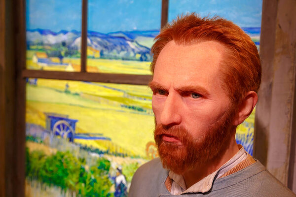 Van Gogh Wax Sculpture in Museum