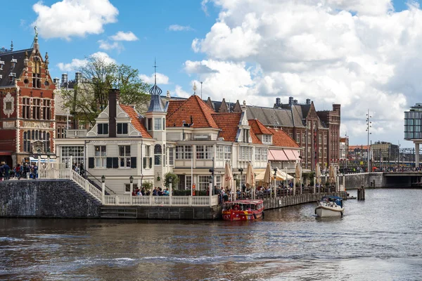 Amsterdam vista canal — Fotografia de Stock