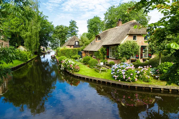 Giethoorn Village Scene Стокове Фото