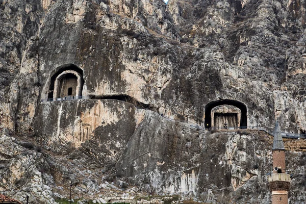 Kral kaya mezarları Amasya — Stok fotoğraf